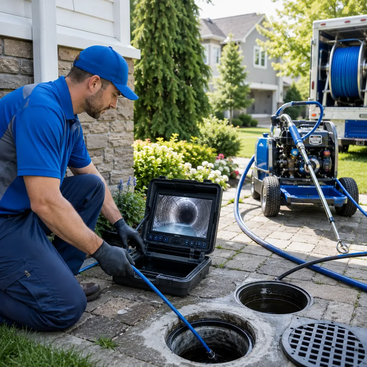 Outdoor drain cleaning professionals serving Newhebron, MS